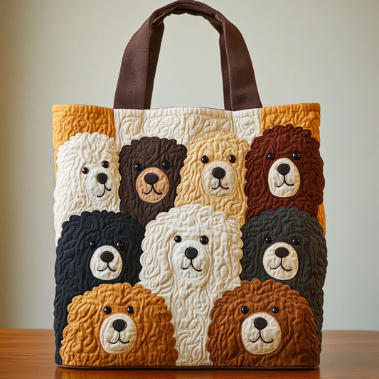 Poodle Gaze CP0110203CL Quilted Tote Bag