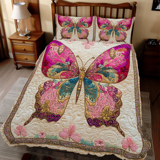 Pink Butterfly WX1712068CL Duvet Cover Set