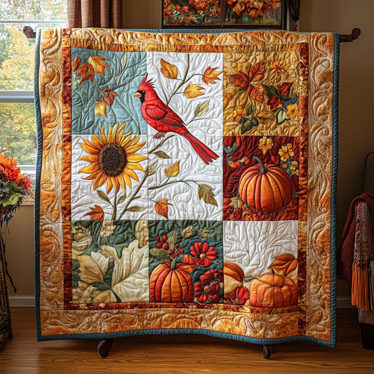 Autumn Blessings Cardinal WY0608072CL Quilt