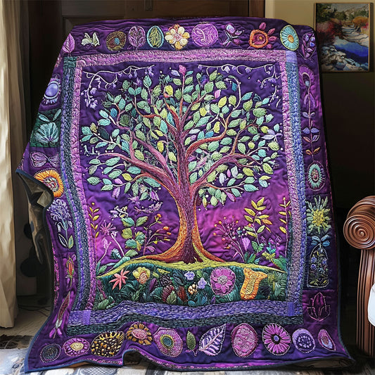 Purple Tree Of Life WX2201039CL Quilt