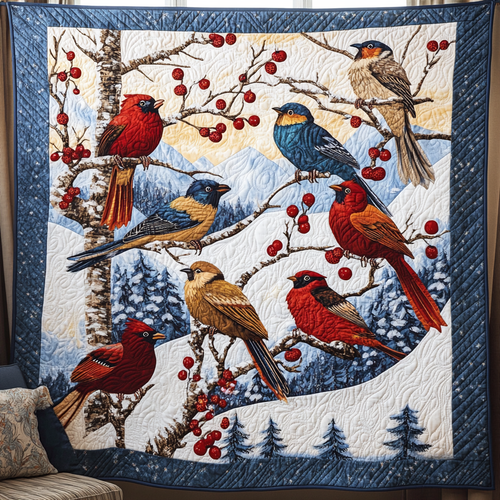 Bird Mery Christmas YR0312014CL Quilt