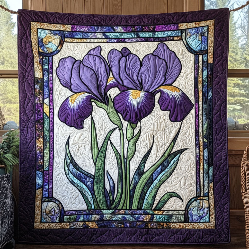 Blooming Iris CW1006013CL Quilt