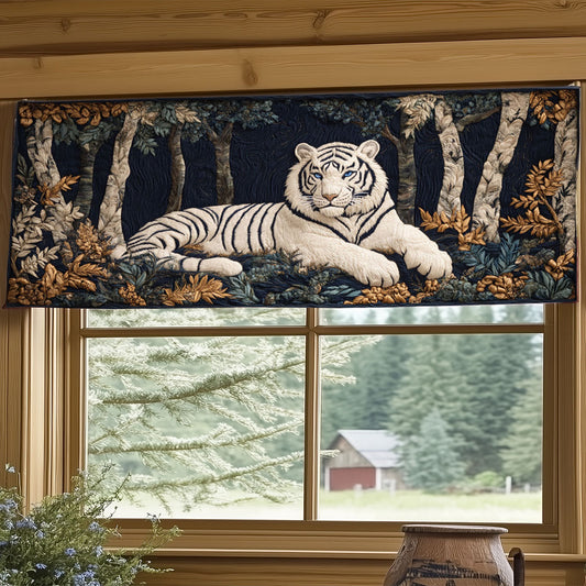 Majestic White Tiger WJ2804018CL Quilted Valance
