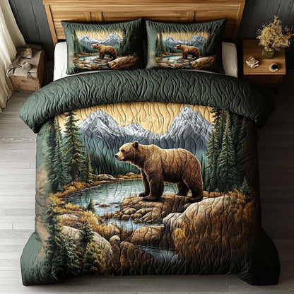 Bear In River WX0506003CL Duvet Cover Set