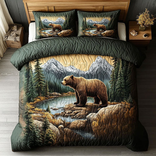 Bear In River WX0506003CL Duvet Cover Set