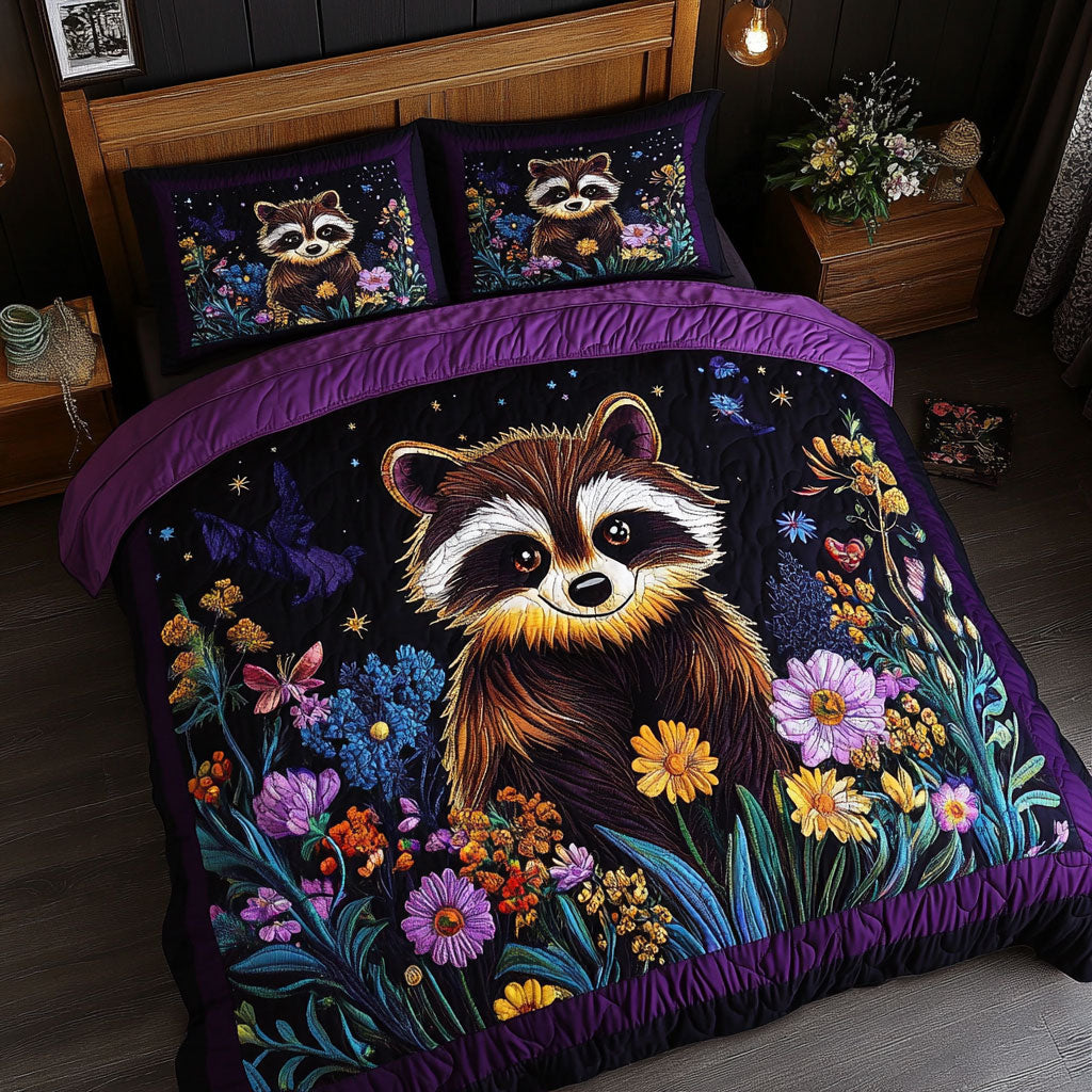 Raccoon Bloom Night CW1501043CL Duvet Cover Set