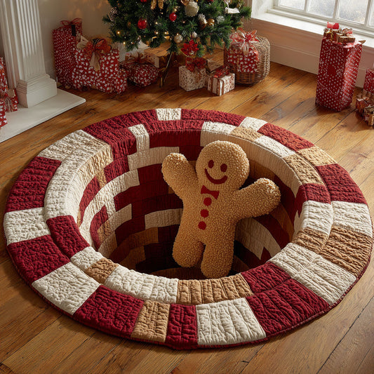 Holiday Biscuit Pop CW1811020CL Quilted Round Mat