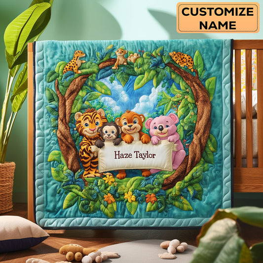 Forest Cuddle Comfort WN2507020CL Personalized Baby Quilt