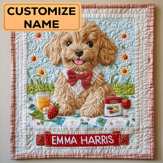 Picnic Puppy CW2807052CL Personalized Baby Quilt