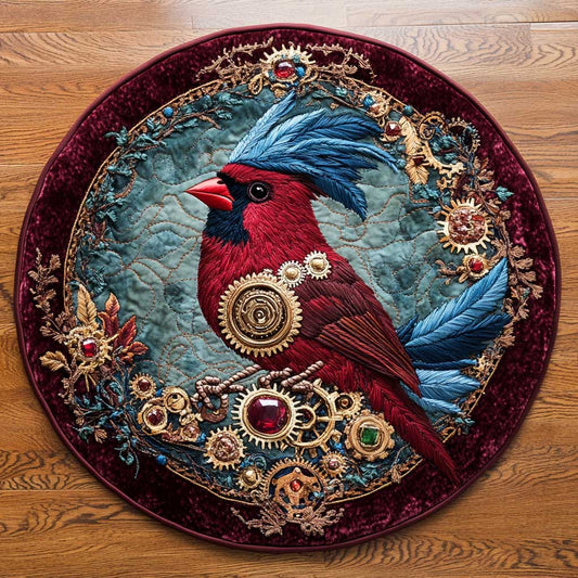 Velvet Cardinal WN2404028CL Quilted Round Mat