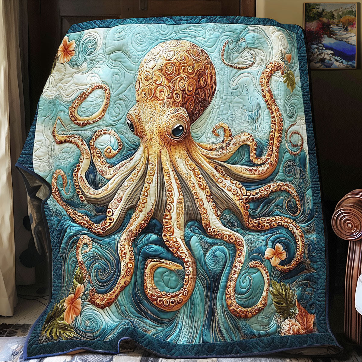 Octopus Portrait WY3012026CL Quilt