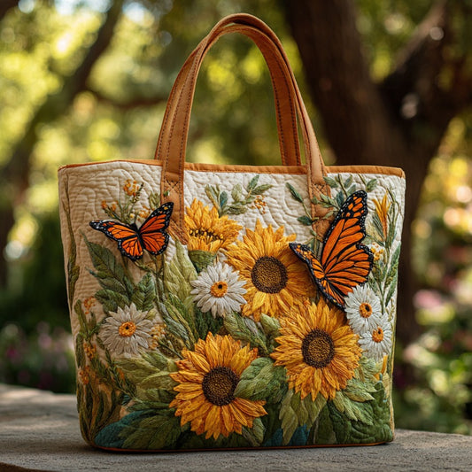 Love Sunflowers XR2109026CL Quilted Tote Bag