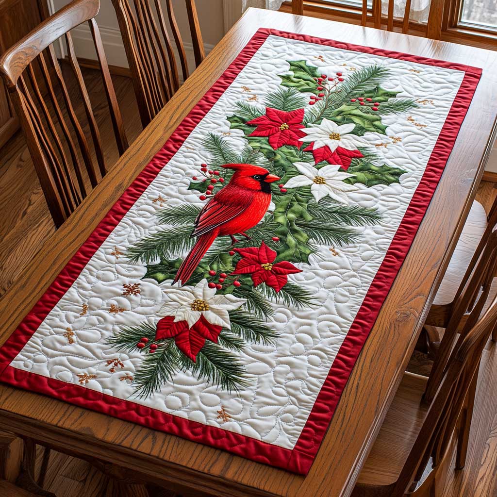 Warm Parrot CQ2404001CL Quilted Table Runner