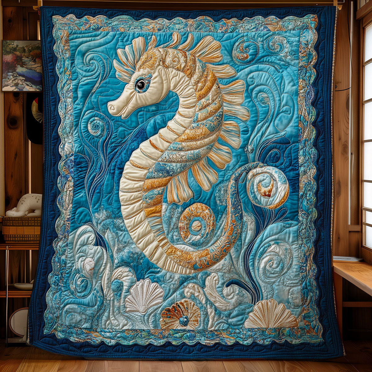 Ocean Seahorse Harmony WX0407056CL Quilt