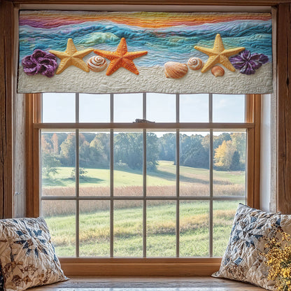 Starfish Ocean WX1405039CL Quilted Valance