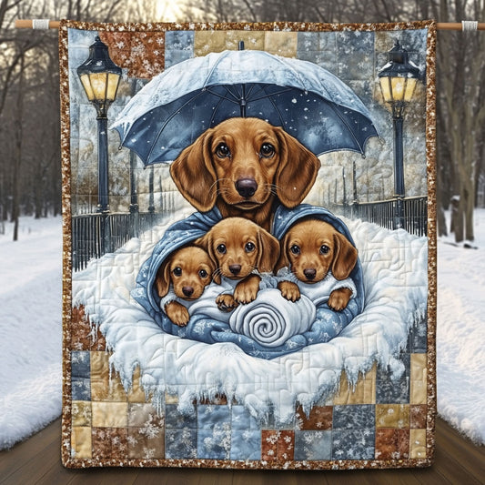 Dachshund Snow WT0702008CL Quilt