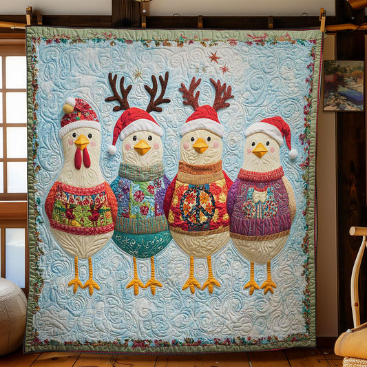 Winter Chickens WN1411057CL Quilt