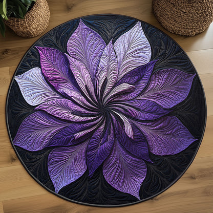 Violet Petal Elegance WP2003099CL Quilted Round Mat