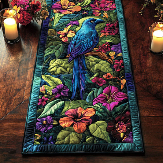 Flutter and Bloom CM1905009CL Quilted Table Runner