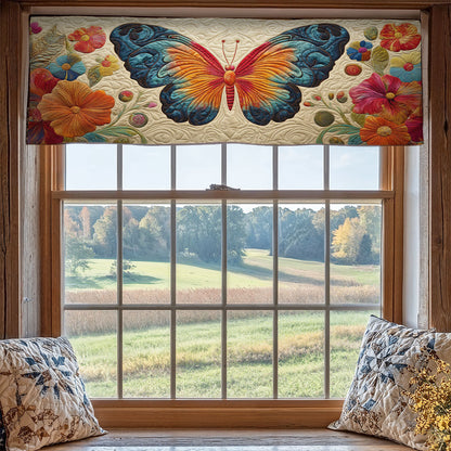 Butterfly Flower WX1405003CL Quilted Valance