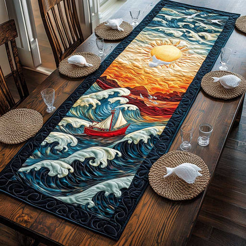 Majestic Sea CQ1205027CL Quilted Table Runner