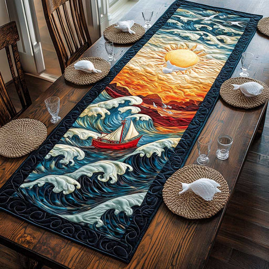 Majestic Sea CQ1205027CL Quilted Table Runner