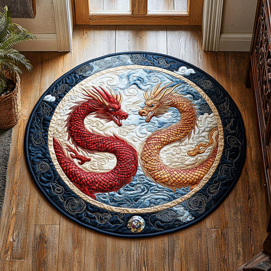 Dragon Spiral CP2407058CL Quilted Round Mat