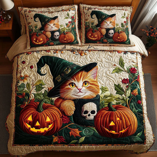 Kitty In The Pumpkin WY0707066CL Duvet Cover Set