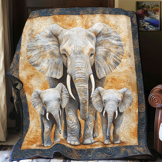 Elephant Family WY0602141CL Quilt