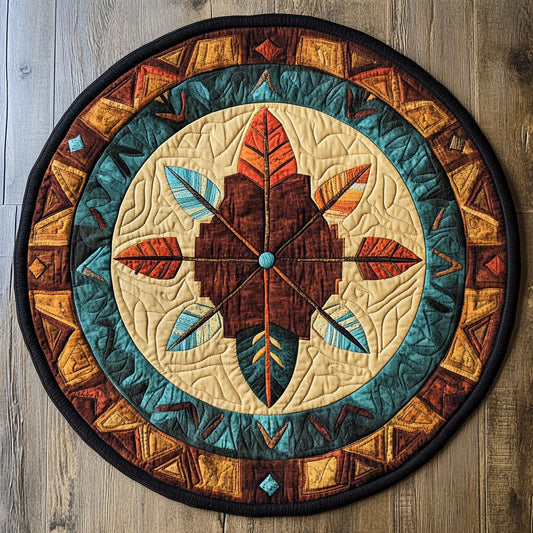 Native Earth Bloom WN1407044CL Quilted Round Mat