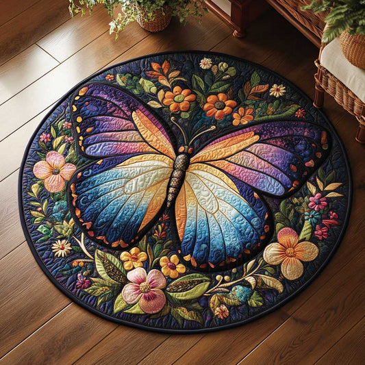 Colorful Butterfly CQ2205010CL Quilted Round Mat
