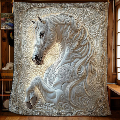 Cream Horse WY3112006CL Quilt