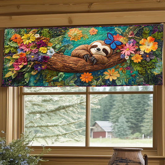 Tropical Sloth WJ1504026CL Quilted Valance