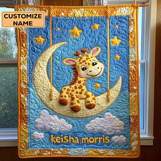 Luna Gigi CP1807019CL Personalized Baby Quilt