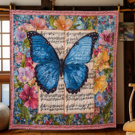 Blue Butterfly Symphony WN2403005CL Quilt