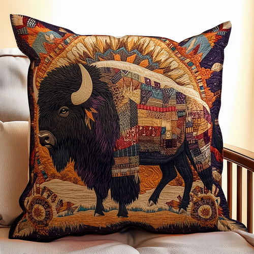 Bison Native American WX2201117CL Quilt Pillow Case