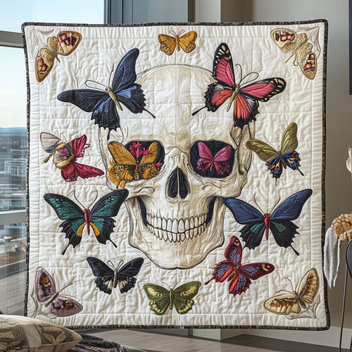 Bloom Skull Butterfly WN2309020CL Quilt