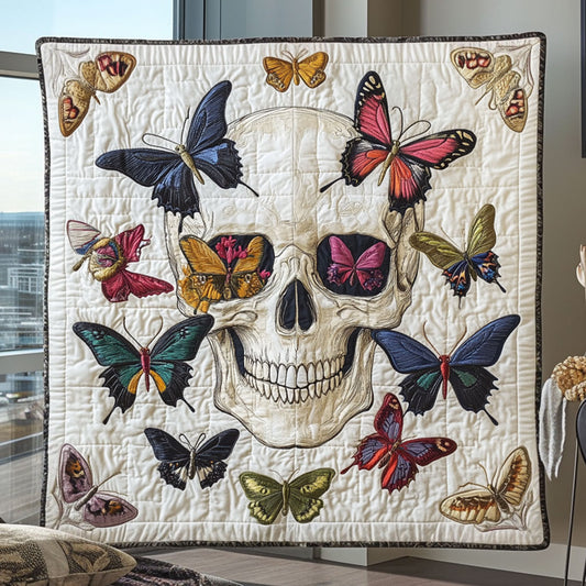 Bloom Skull Butterfly WN2309020CL Quilt