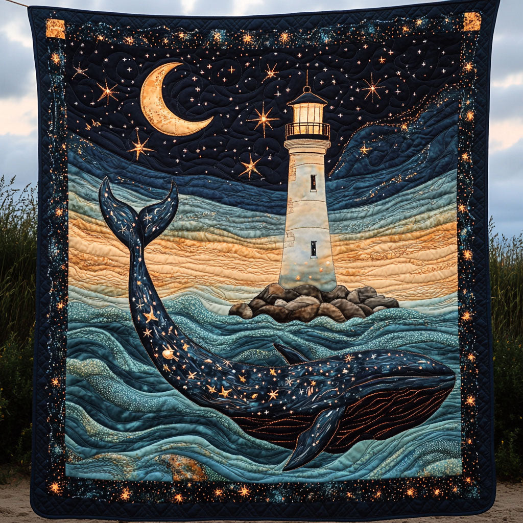 Majestic Lighthouse Whale DH0410003CL Quilt