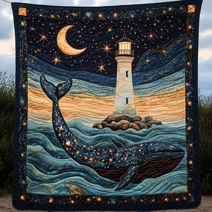 Majestic Lighthouse Whale DH0410003CL Quilt