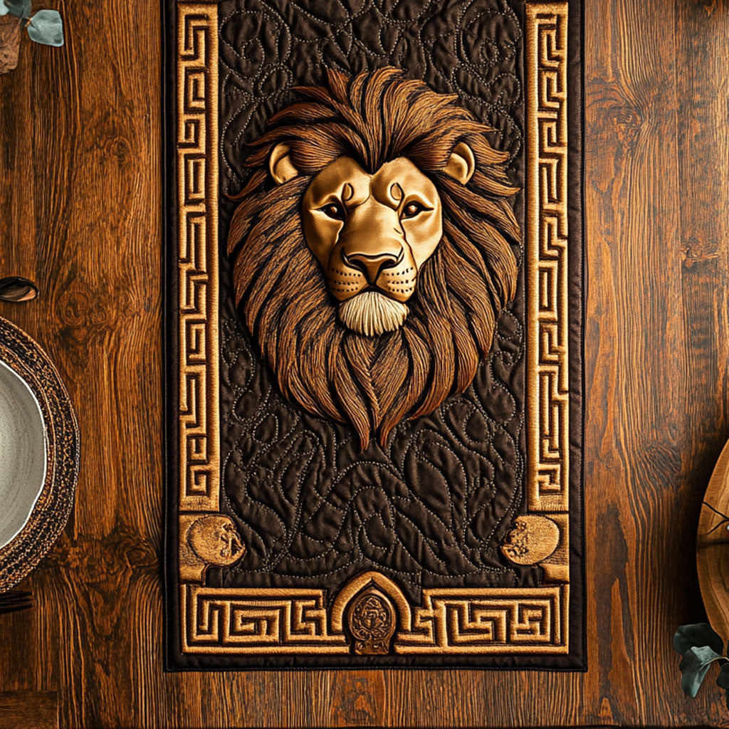 Bronze Lion WN1807007CL Quilted Table Runner