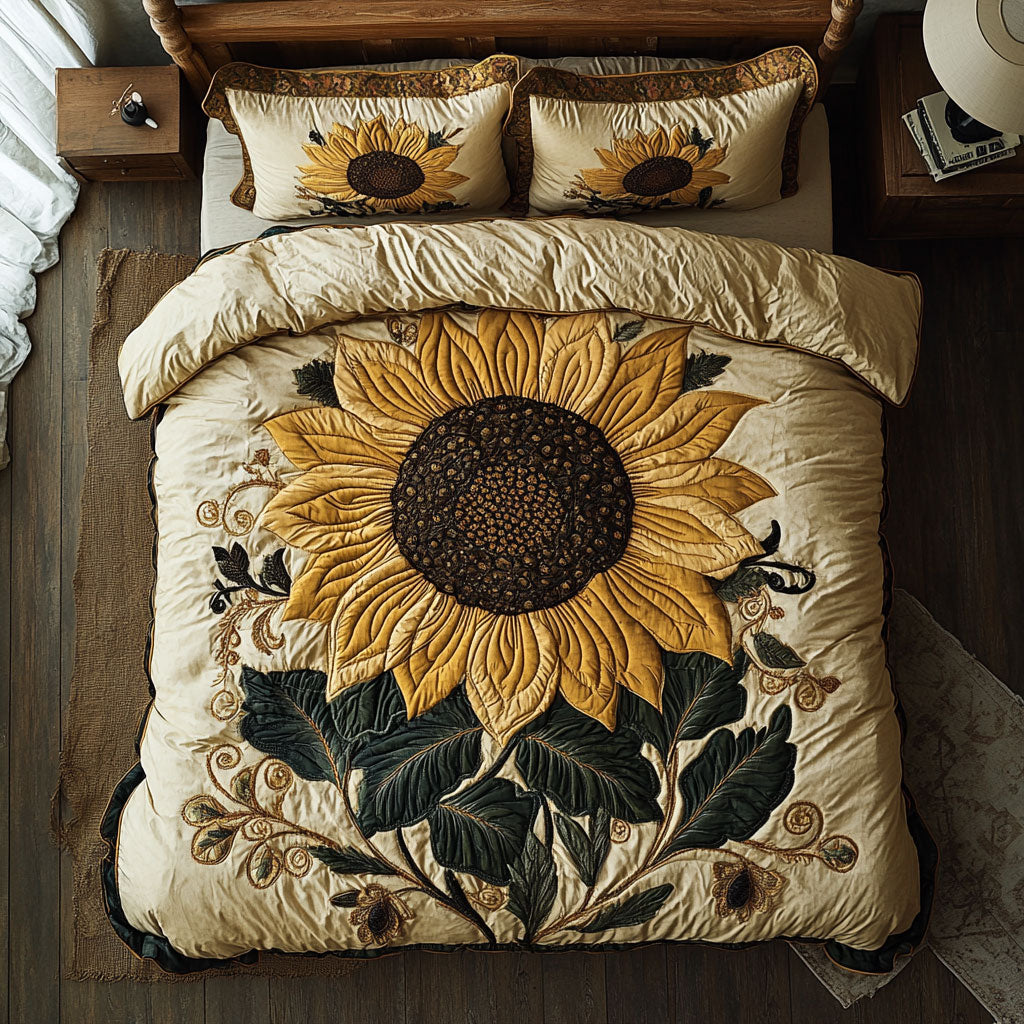 Regal Sunflower Crest WY0807038CL Duvet Cover Set