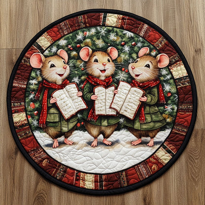 Winter Cheer Mouse WN1311116CL Quilted Round Mat