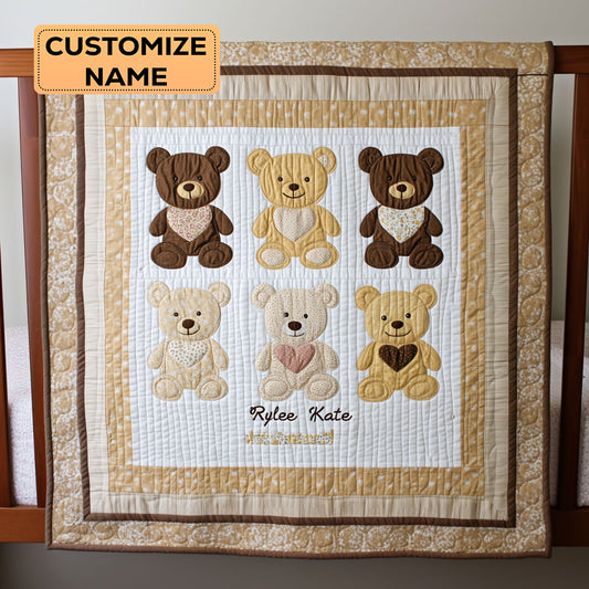Cuddle Cubs WJ1107003CL Personalized Baby Quilt