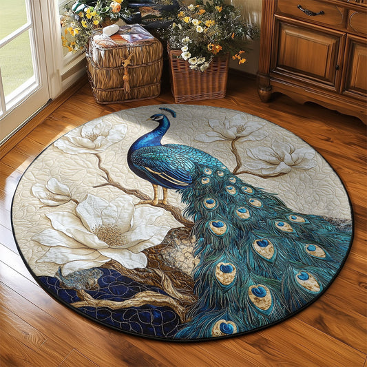 Magnolia And Peacock WY2003124CL Quilted Round Mat