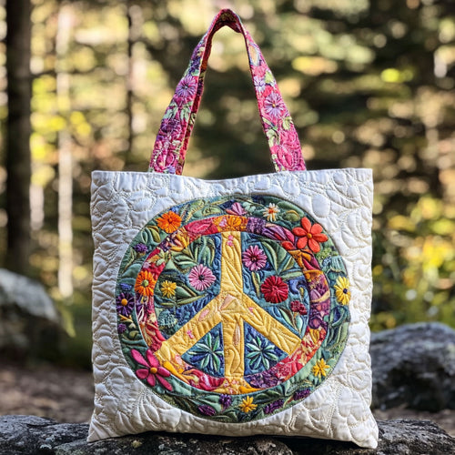 Peace Glow WN2309075CL Quilted Tote Bag