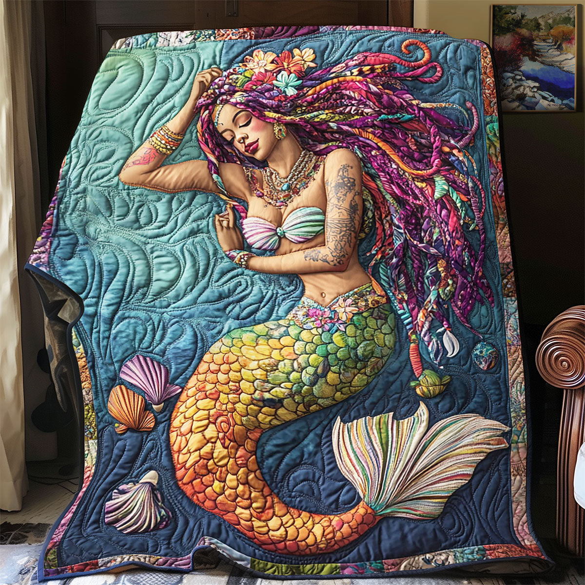 Hippie Mermaid WY2702083CL Quilt