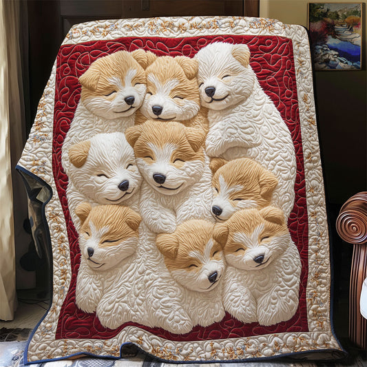 Puppy Pile Bliss YR1801033CL Quilt