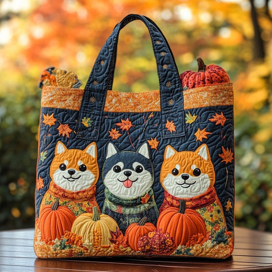 Shiba Loves Autumns XR2709008CL Quilted Tote Bag