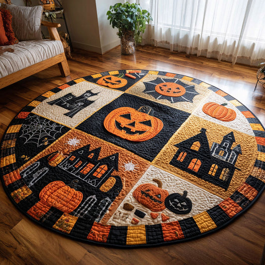 Pumpkin Patch Magic CW1208019CL Quilted Round Mat